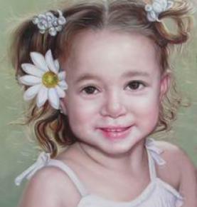 Custom Child oil portrait,Oil painting portrait from photos,Hand painted portrait painting on canvas,Children Painting