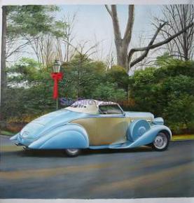 Custom Oil Portrait, Car Portrait, hand painted oil painting on canvas from photo