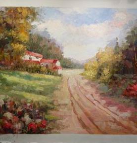 Building Oil Painting, Original art, Custom Hand Painted Oil Paintings reproductions From Photos