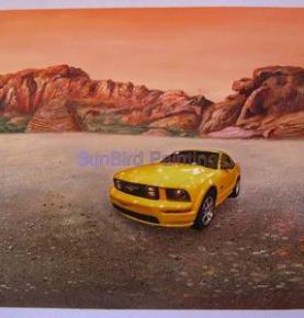 Car Portrait,Custom Oil Portrait Car Painting,Hand Painted Oil Painting From Photos