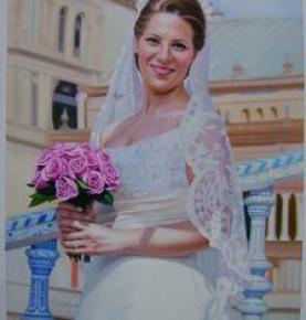 Wedding Portrait, Custom oil Portrait, Wedding Painting, Original Hand Painted Oil Painting on Canvas From Photos - 副本