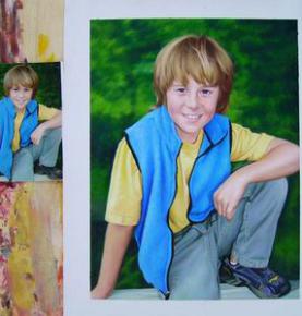 Children Portrait, Custom Oil Portrait, Child Oil Painting, Original Hand Painted Oil Paintings From Photos