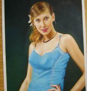 Women Portrait, Custom Oil Portrait, Women Oil Painting, Original Hand Painted Oil Paintings From Photos