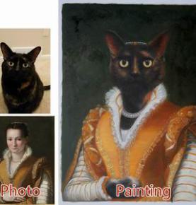 Pet portrait, Original Personalized pet painting, Custom Hand Painted Oil Painting portrait From Photos