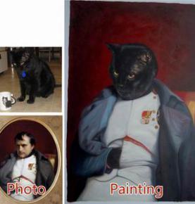 Pet portrait, Original Personalized pet painting, Custom Hand Painted Oil Painting portrait From Photos