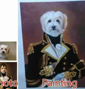 Pet portrait, Original Personalized pet painting, Custom Hand Painted Oil Painting portrait From Photos