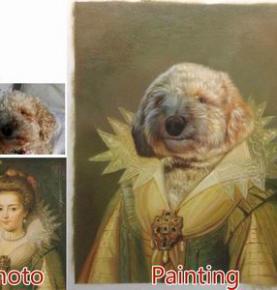 Pet portrait, Original Personalized pet painting, Custom Hand Painted Oil Painting portrait From Photos