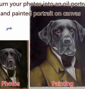 Pet portrait, Original Personalized pet painting, Custom Hand Painted Oil Painting portrait From Photos