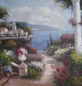 Mediterranean Painting, Original art, Custom Hand Painted Oil Painting reproductions From Photos