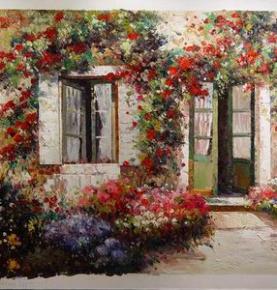 Mediterranean Painting, Original art, Custom Hand Painted Oil Painting reproductions From Photos