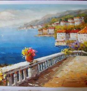 Mediterranean Painting, Original art, Custom Hand Painted Oil Painting reproductions From Photos