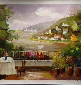 Mediterranean Painting, Original art, Custom Hand Painted Oil Painting reproductions From Photos