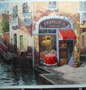 Building Oil Painting, Original art, Custom Hand Painted Oil Paintings reproductions From Photos