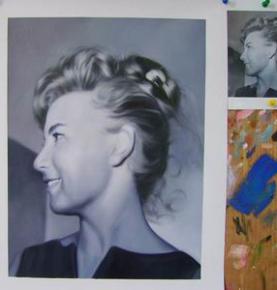 Custom Oil Portrait Painting,Black and White Portrait,Hand Painted Oil Painting From Photos