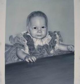 Black and White Portrait,Custom Oil Portrait Painting,Hand Painted Oil Painting From Photos