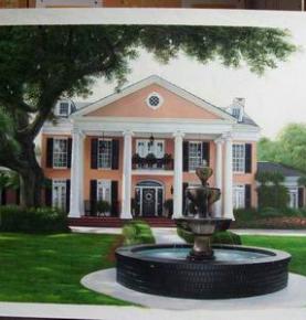 Custom House Painting,Custom Oil Portrait House Portrait,Hand Painted House Oil Painting From Photos