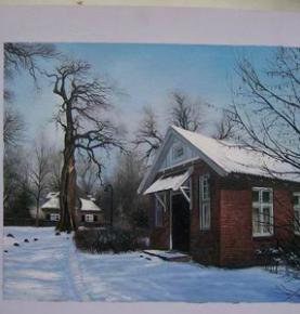 Custom House Portrait,Custom Oil Portrait House Painting,Hand Painted House Oil Painting From Photos