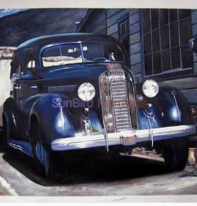 Car Portrait,Custom Oil Portrait Car Painting,Hand Painted Oil Painting From Photos